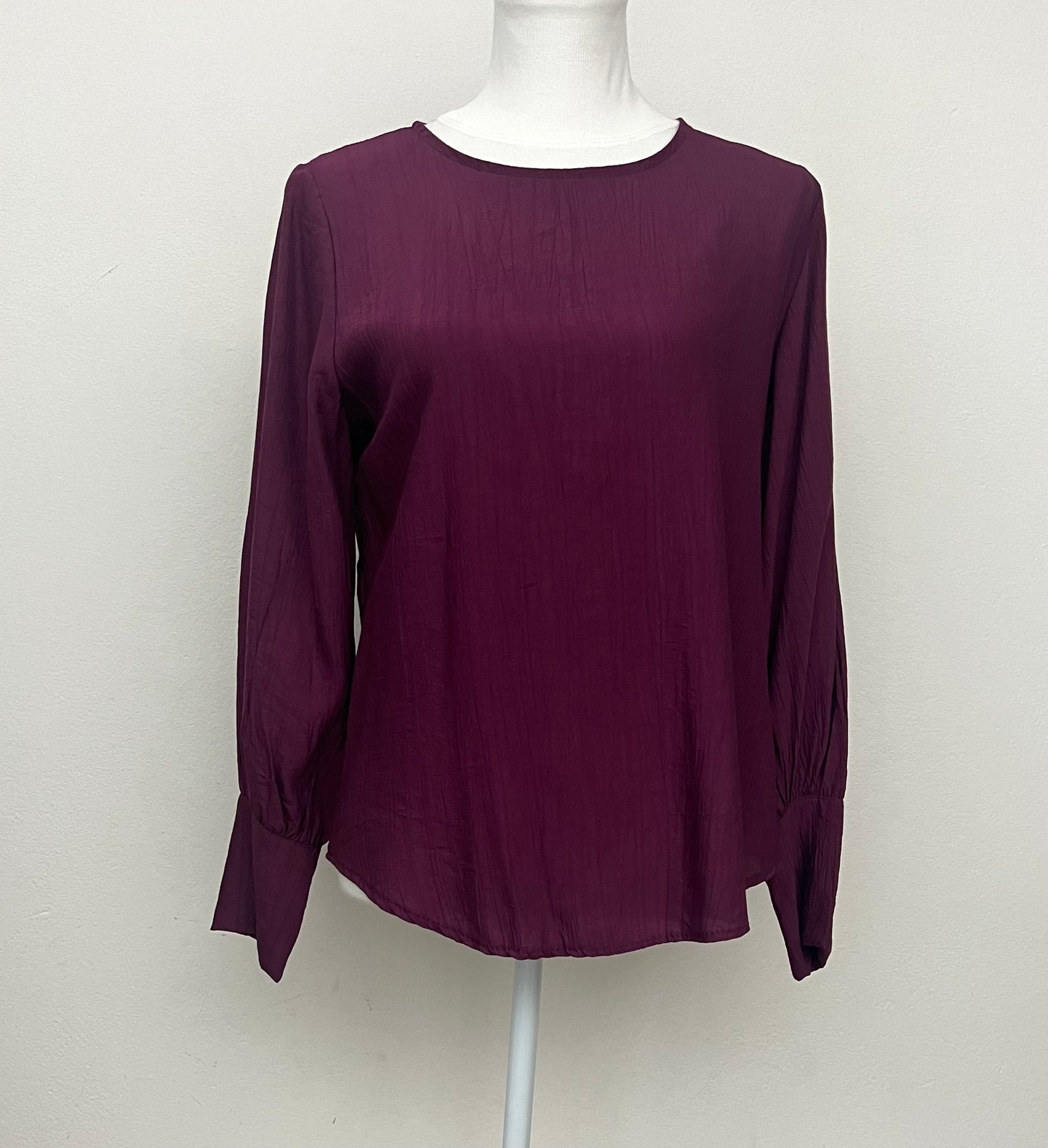 Camicia bordeaux bottoni sul retro