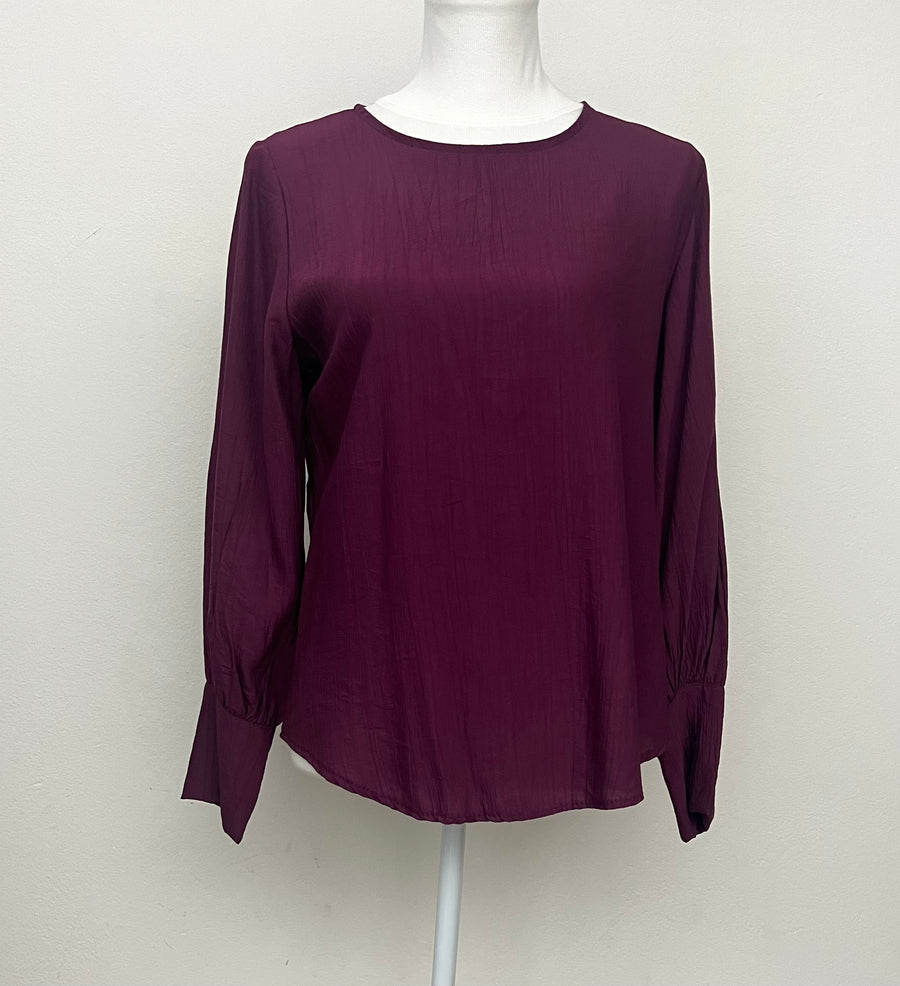 Camicia bordeaux bottoni sul retro