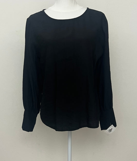 Camicia nera bottoni sul retro