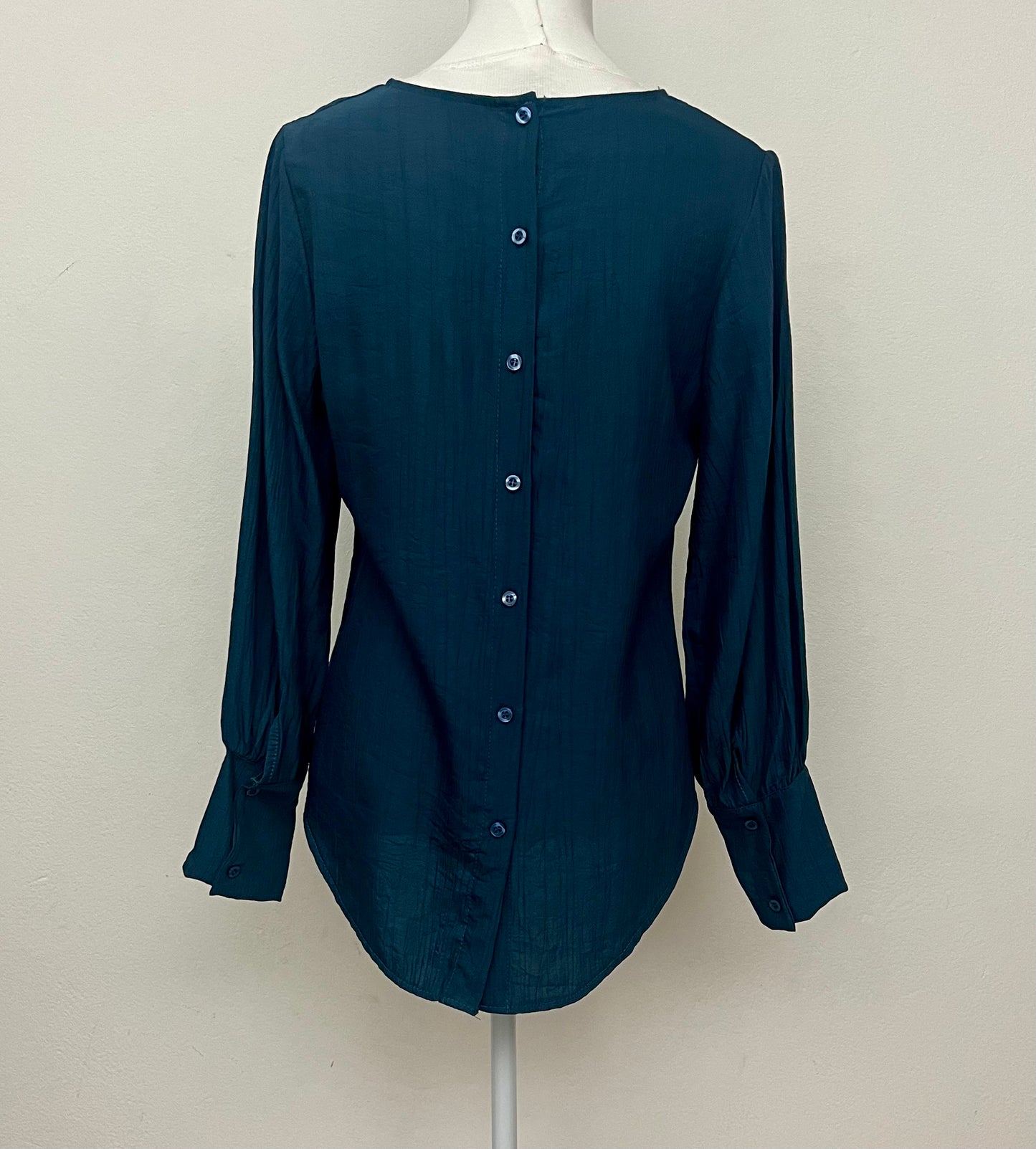 Camicia blue bottoni sul retro