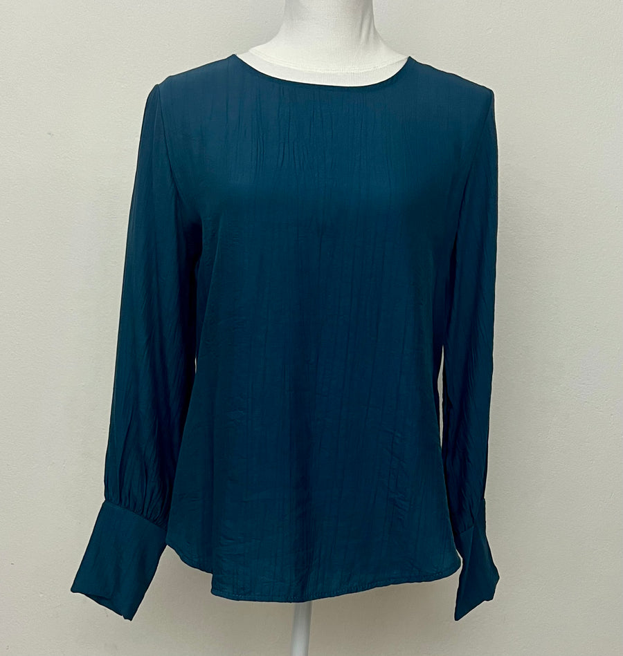 Camicia blue bottoni sul retro