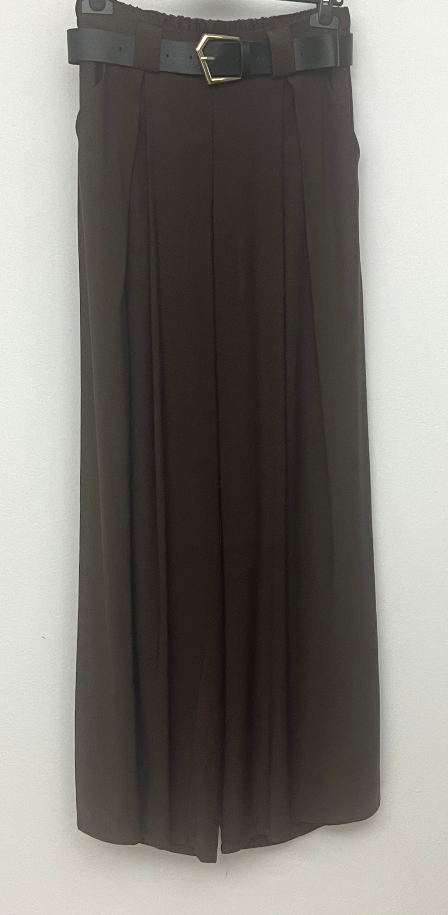 Pantalone palazzo marrone