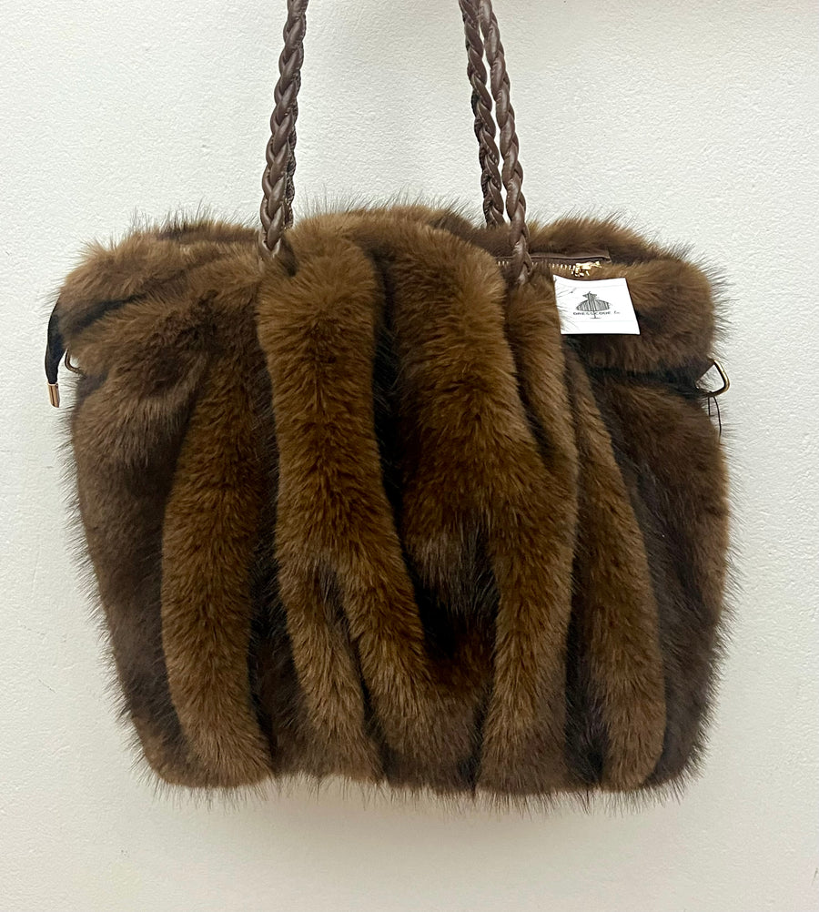 Borsa ecofur marrone